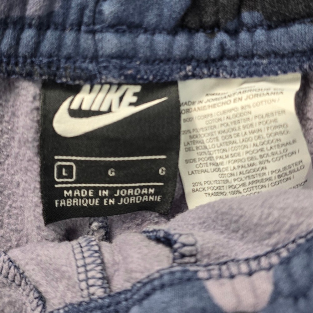 Nike Club Fleece Camo Shorts Mens Large Blue Purple Camouflage BV2838-410 - Picture 3 of 8